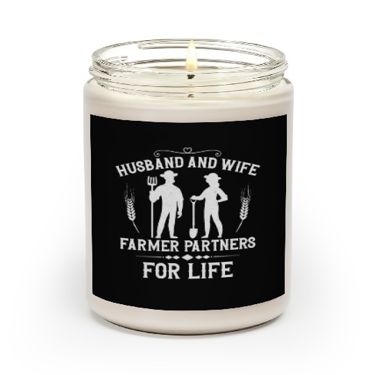 Farming Farmer Husband Wife Scented Candles