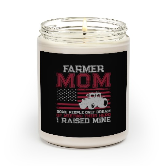 Farming Farmer Mom Mother Tractor Scented Candles