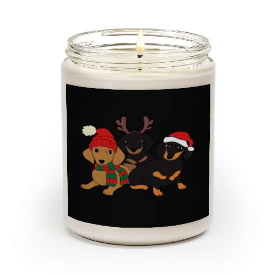 Dachshund Christmas Cute Dachshund Dachshund Lover Scented Candles