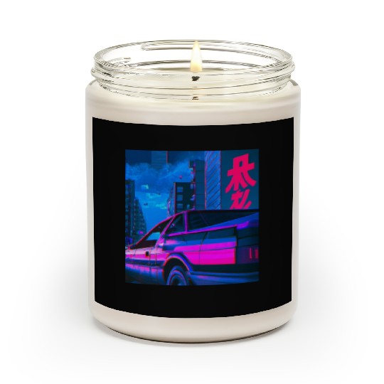 Vaporwave Car Synthwave City Scented Candles
