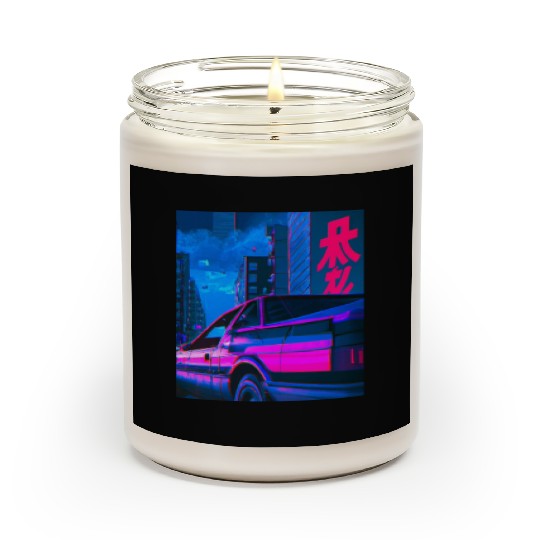 Vaporwave Car Synthwave City Scented Candles