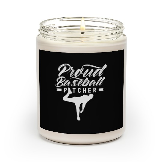 Proud Baseball Pitcher Hobby Player Sayings Scented Candles