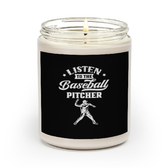 Listen To The Baseball Pitcher Player Hobby Scented Candles