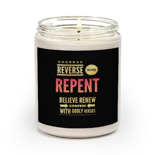 gold red reverse Scented Candles