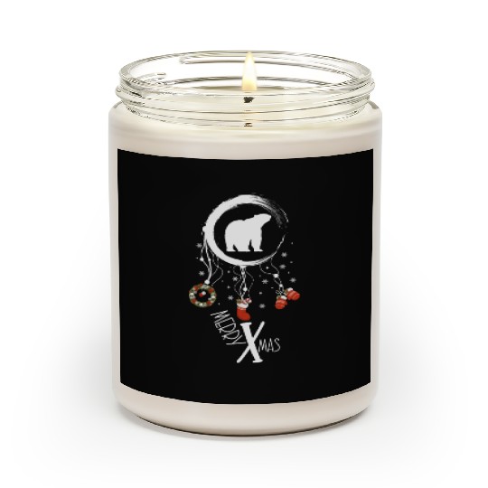 Winter dreamcatcher Christmas Polar bear Scented Candles