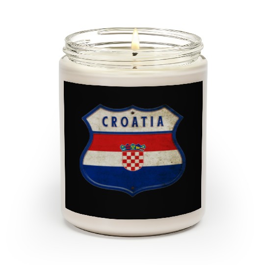 Croatia flag coat of arms design Scented Candles