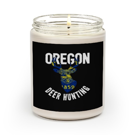 Oregon Deer Hunting Buck Stag Hunter Scented Candles