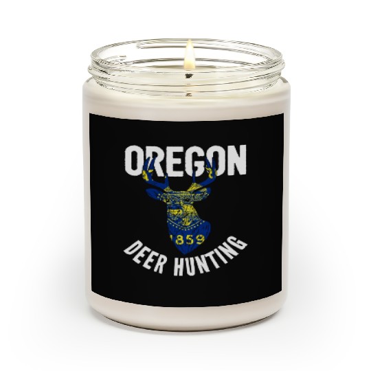 Oregon Deer Hunting Buck Stag Hunter Scented Candles