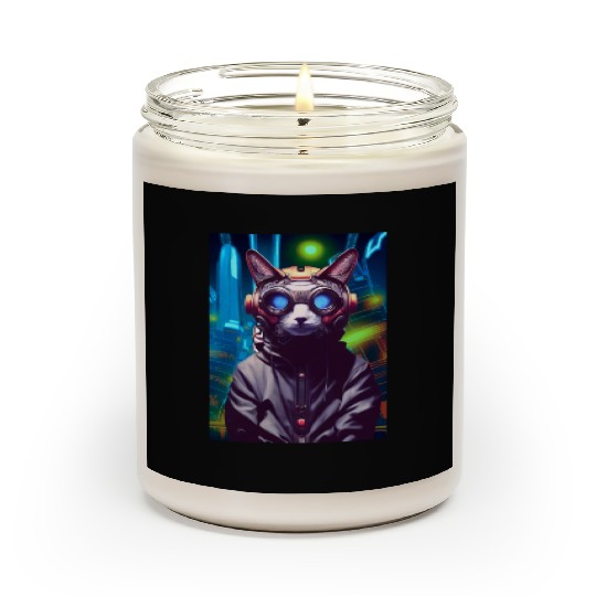 Techno Cat In Japan Neon City Scented Candles