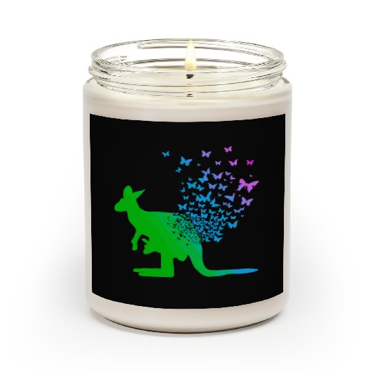 Butterfly & Kangaroo In Nature Australia Kangaroo Scented Candles
