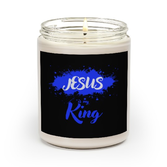 JESUS is my King blue light Scented Candles
