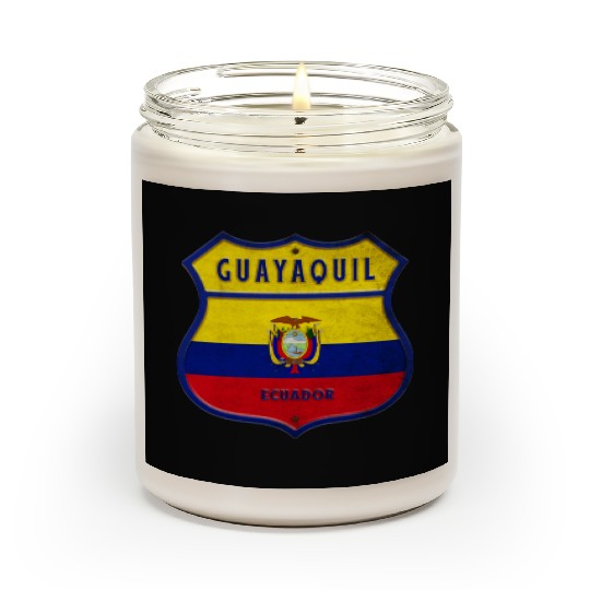 Guayaquil Ecuador coat of arms flag design Scented Candles