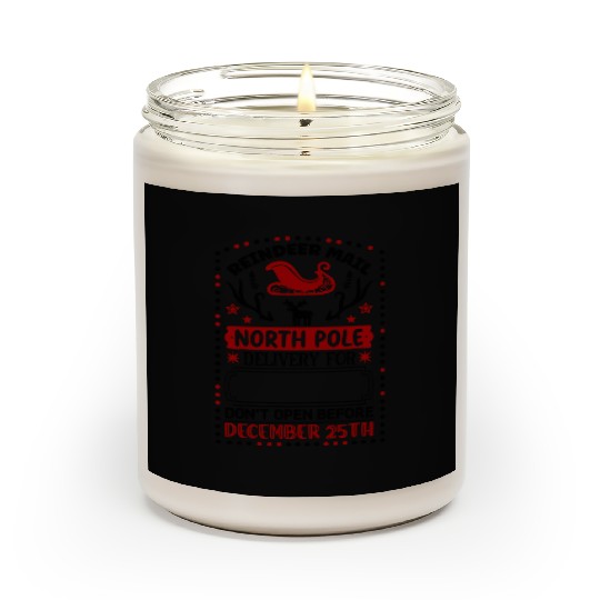 Reindeer Mail North Pole Delivery Scented Candles