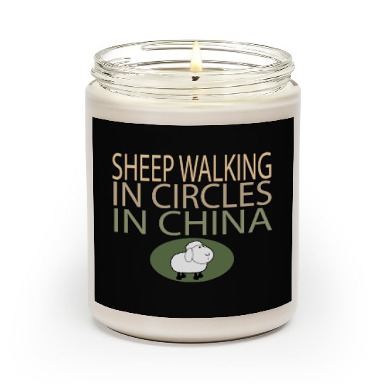 SHEEP WALKING IN CIRCLES IN CHINA Scented Candles
