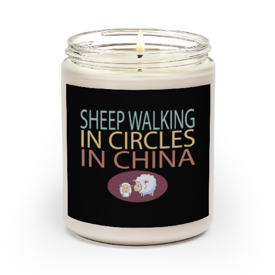 SHEEP WALKING IN CIRCLES IN CHINA Scented Candles