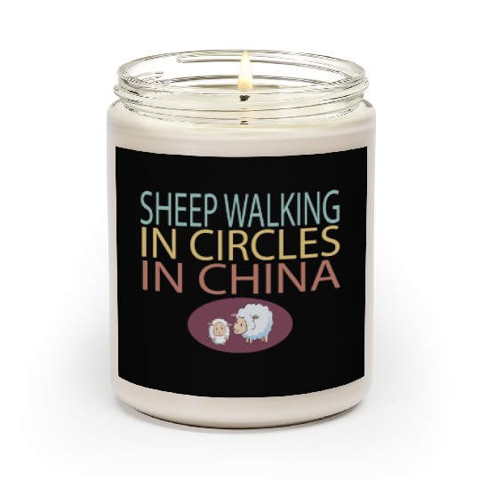 SHEEP WALKING IN CIRCLES IN CHINA Scented Candles