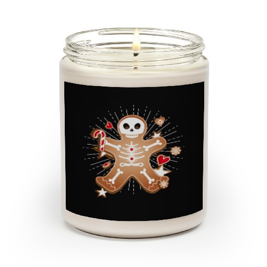 Gingerbread man Sugar Skull decor for Christmas Scented Candles