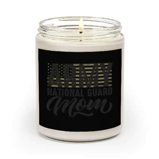 Army National Guard Mom with US flag military styl Scented Candles