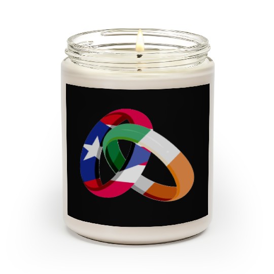 Puerto Rico Flag Ireland Ring Marriage Wedding Scented Candles