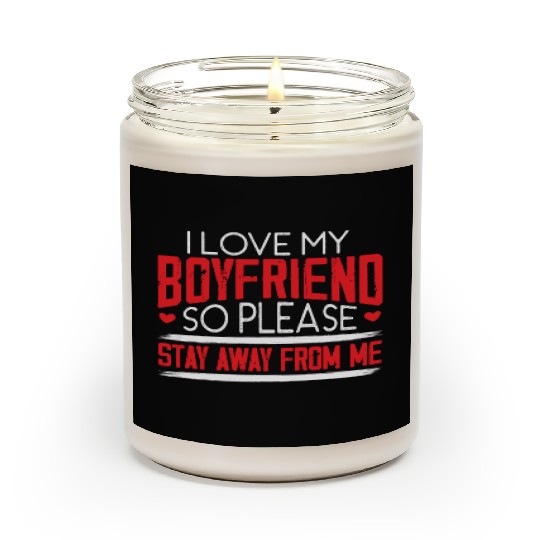 I Love My Boyfriend Couple Valentines Day Scented Candles