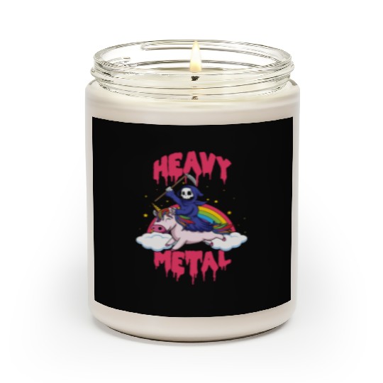 Grim Unicorn Rainbow Metal Music Heavy Rock Scented Candles