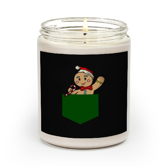 Christmas gingerbread man in breast pocket gift Scented Candles
