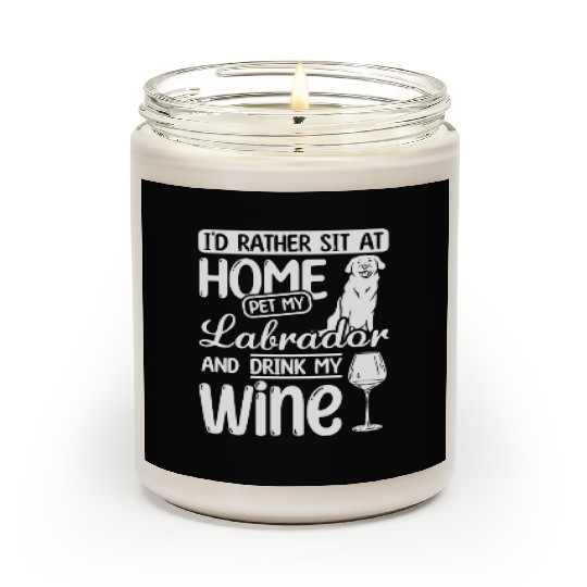 Wine and Labrador Scented Candles