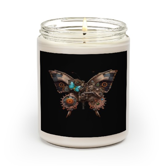 Steampunk mechanical butterfly Scented Candles