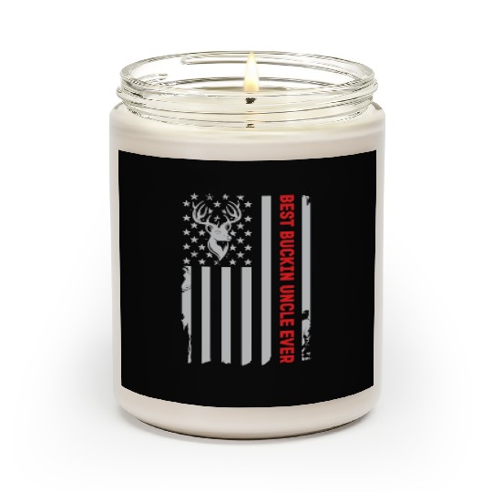 American Flag Best Buckin Uncle Ever Hunting Scented Candles