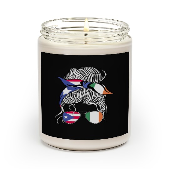 Puerto Rico Flag Ireland Grown Women Girl Country Scented Candles