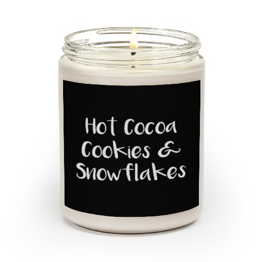 Hot Cocoa Cookies and Snowflakes Scented Candles