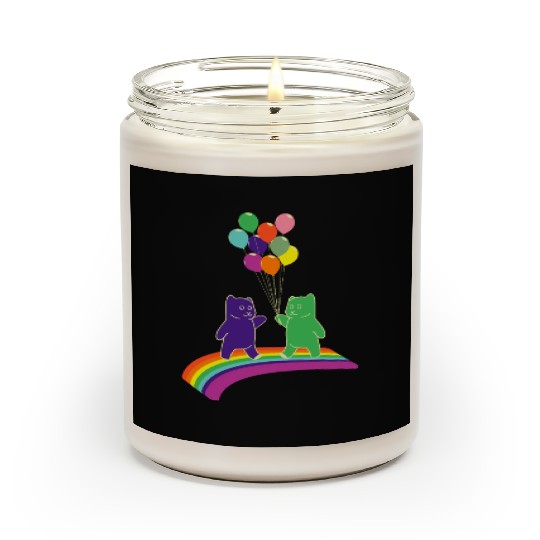 Kidcore gummy bears balloons rainbow colors gift Scented Candles