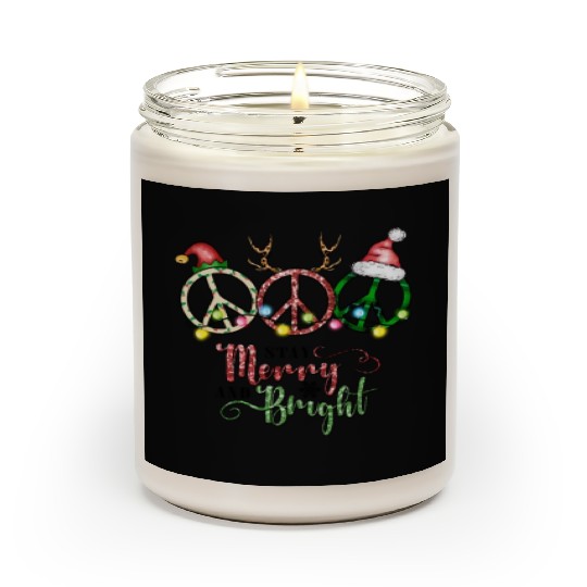 Xmas Christmas Stay Merry and Bright Scented Candles