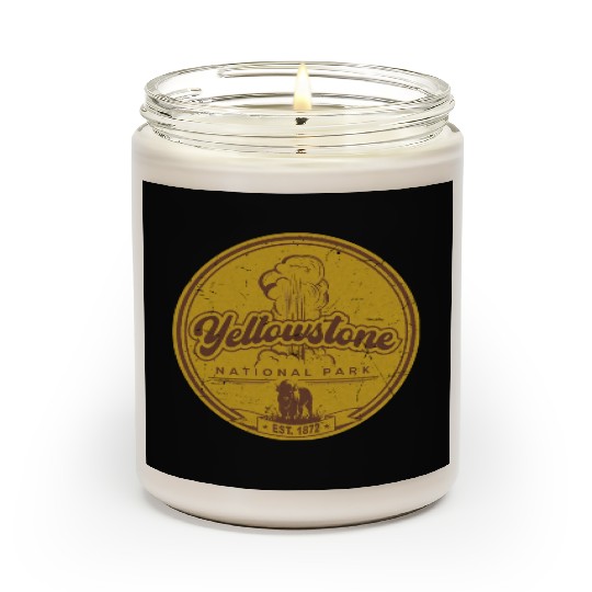 YStone US National Park Bison Buffalo Vintage Scented Candles