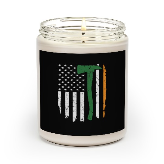 Irish Firefighter American Flag Ireland Scented Candles
