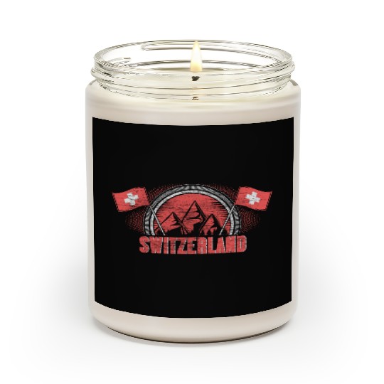 Switzerland Matterhorn Flag Gift Idea Scented Candles