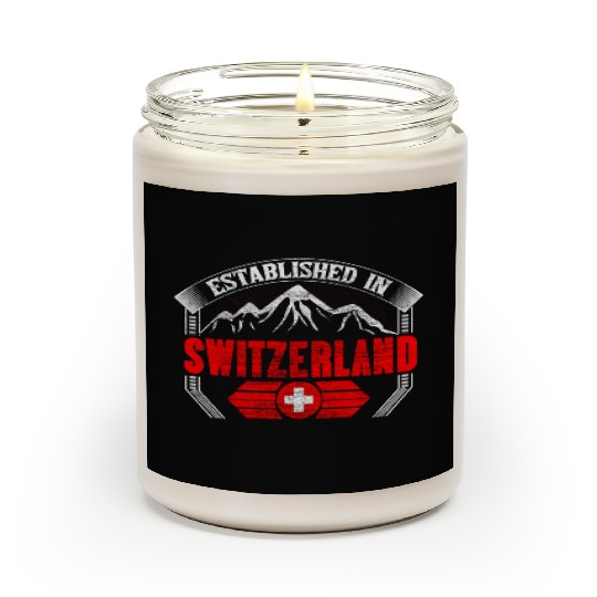 Switzerland Proud Gift Idea Scented Candles