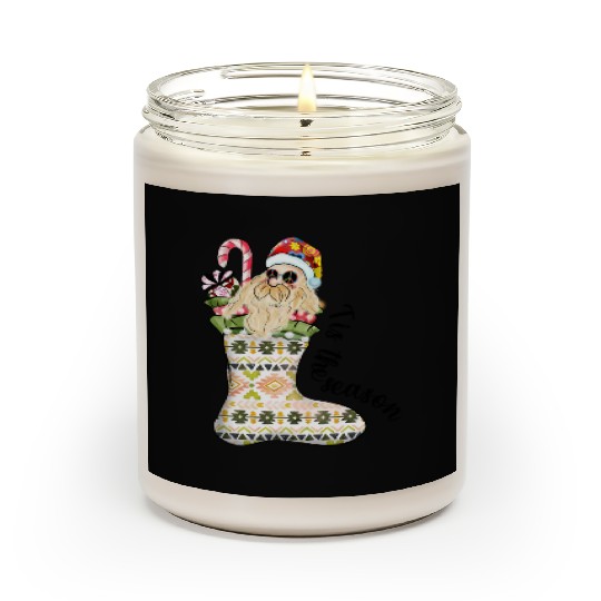 Tis the season Santa In Christmas Stocking Scented Candles