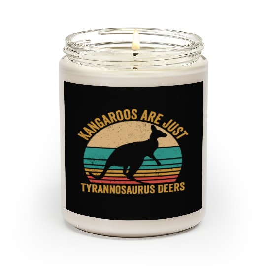 Funny Kangaroo Are Just Tyrannosaurus Deers Retro Scented Candles