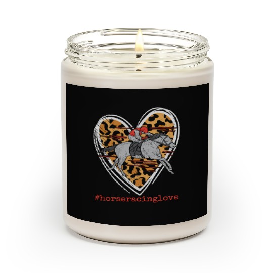Horse Racing Horse Betting Gambling Leopard Heart Scented Candles