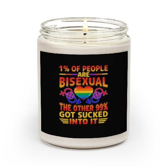 Bisexual Pride Bi LGBTQ Bisexuality Queer Rainbow Scented Candles
