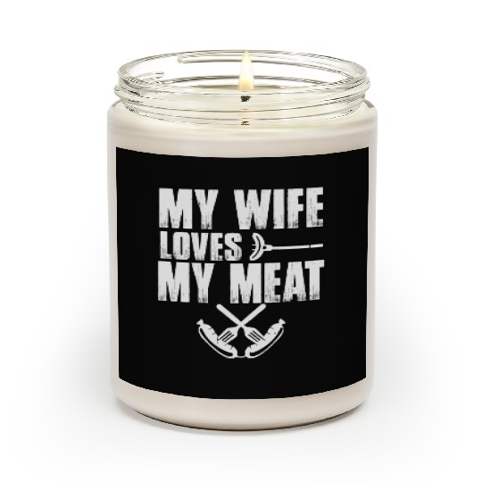 Mens Chef Butcher Cook BBQ I'd Smoke That Cow Beef Scented Candles