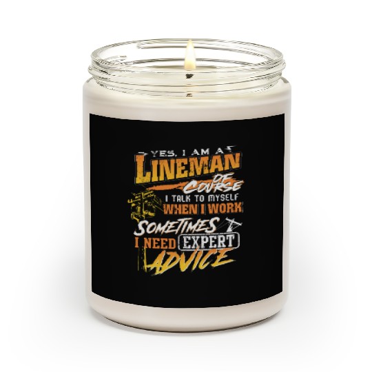 Lineman Gift for Lineman Father on Father Day Scented Candles