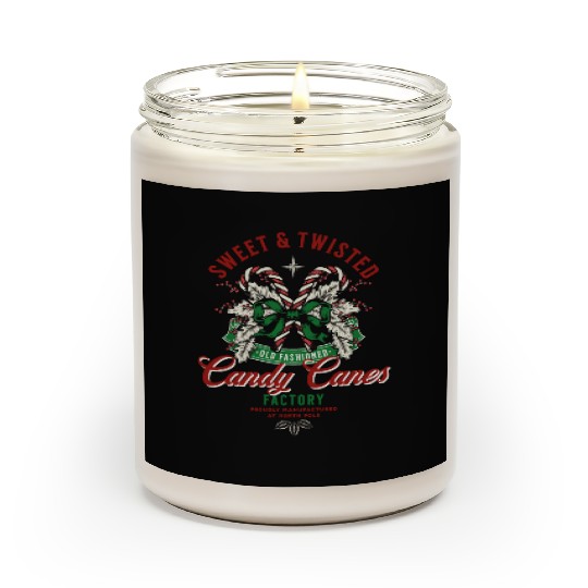 Sweet and Twisted Candy Canes Scented Candles