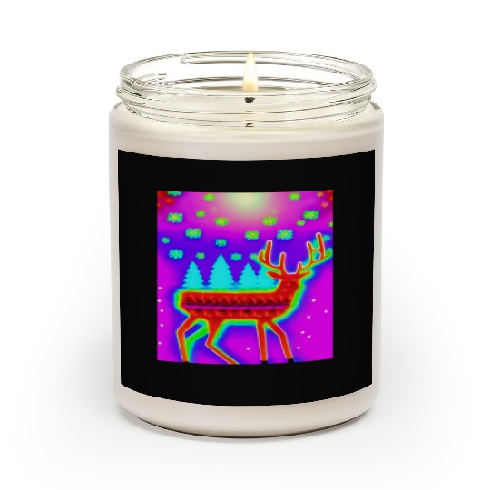 Retro Christmas Reindeer Scented Candles