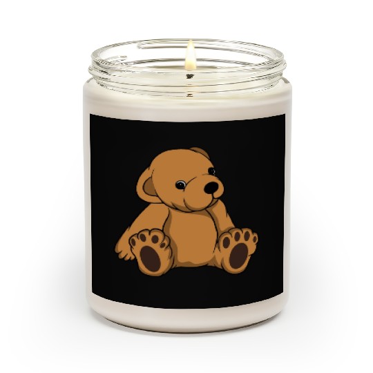 Cute Lion Bear Cartoon Clipart Animal Lover Gifts Scented Candles