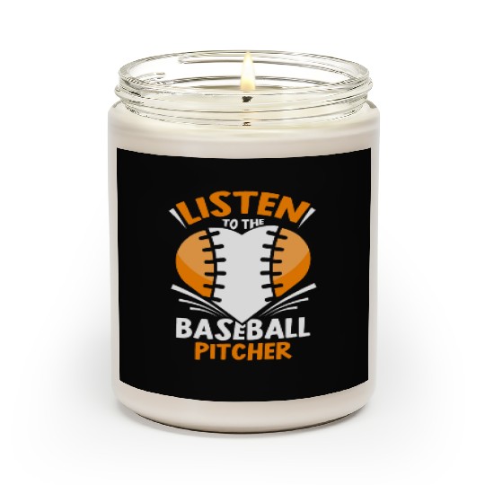 Listen To The Baseball Pitcher Player Hobby Scented Candles