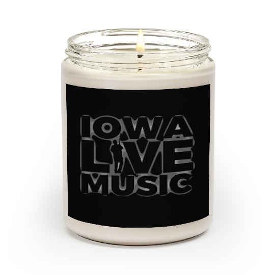 Iowa Live Music Support Gear Ghost Guitar Player Scented Candles
