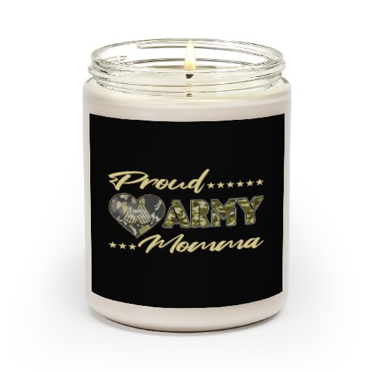 Proud Army Momma Us Flag Dog Tags Military Mom Fam Scented Candles