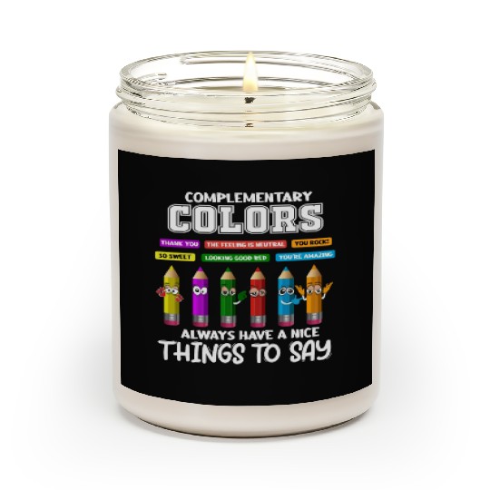 Complementary Colors Pun Artist Art Teacher Scented Candles